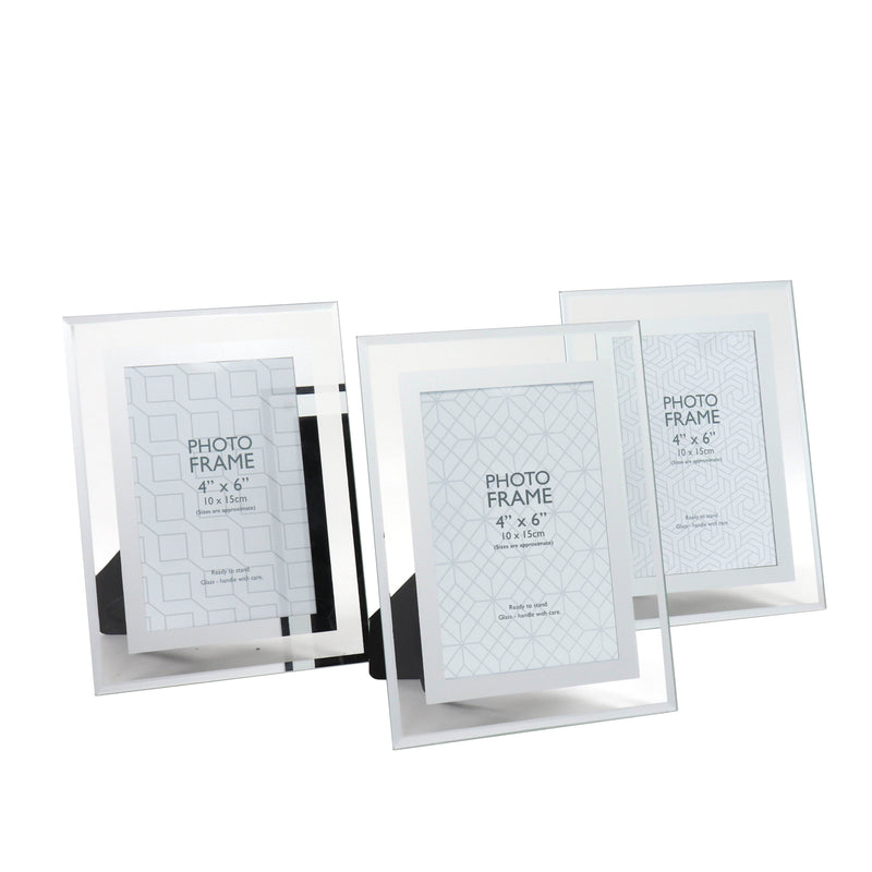 Lewis's Photo Frames Silver Set Of 3 4x6 Inch 15.5x21.5cm