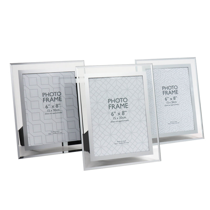 Lewis's Photo Frames Silver Set Of 3 6x8 Inch 15x20cm