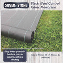 Silver & Stone Weed Control Fabric 2m x 5m - Black
