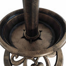 Silver & Stone Solar Bird Bath & Feeder 109cm
