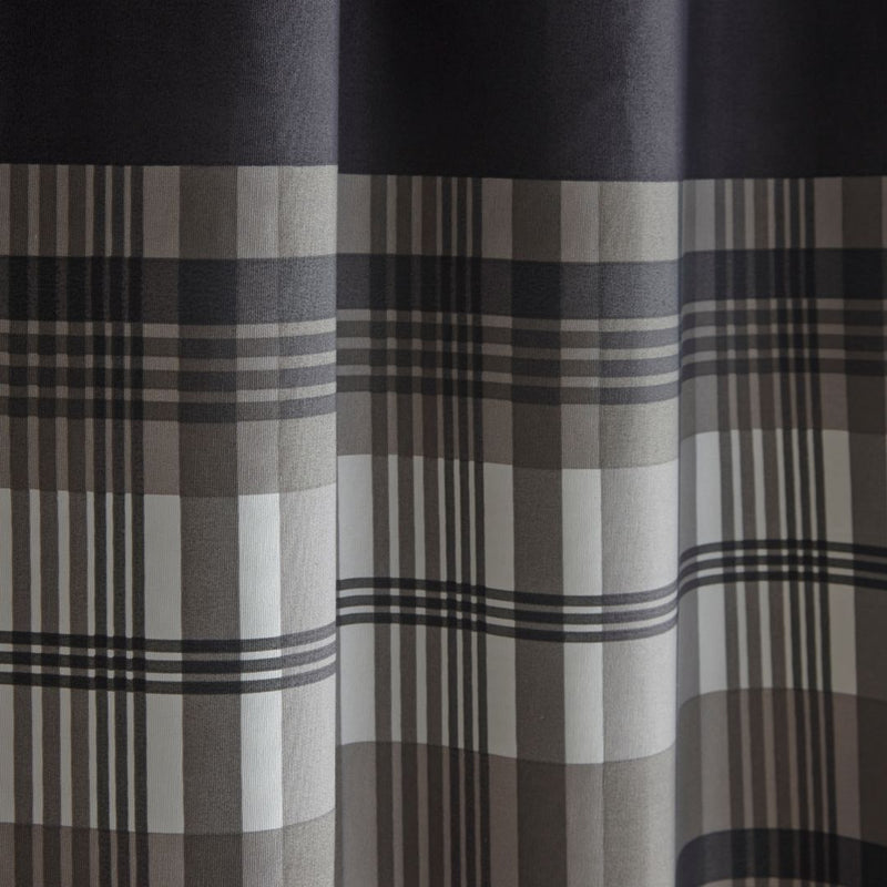 Orleans Eyelet Curtains- Charcoal Grey
