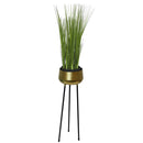 Palma Indoor Metal Planter Pot On Legs - Gold