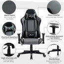 Vinsetto Gaming Chair Racing Style Ergonomic Office Chair High Back Computer Desk Chair Adjustable Height Swivel Recliner with Headrest and Lumbar Support Grey w/