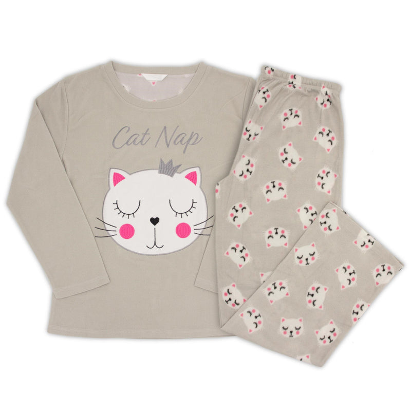 Tru Ladies Cat Nap Fleece Pyjama