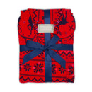 Ladies Fairisle Flannel Pyjama Set-Red