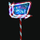 Christmas Sparkle Outdoor North Pole Light Up Sign Garden Stake