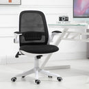 Vinsetto Desktop Chair Ergonomic Swivel Office Chair Breathable Fabric Computer Rocker with Liftable Armrest Home Office For 120-175cm/4'-6' Black