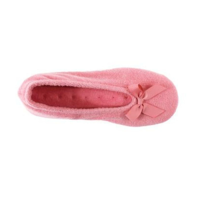 Totes Terry Ballet Womens Slippers - Coral