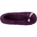 Totes Popcorn Terry Ballet Womens Slippers - Plum
