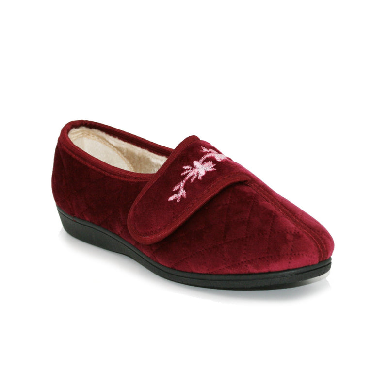 Sleep Boutique Womens Mary Full Slippers - Berry