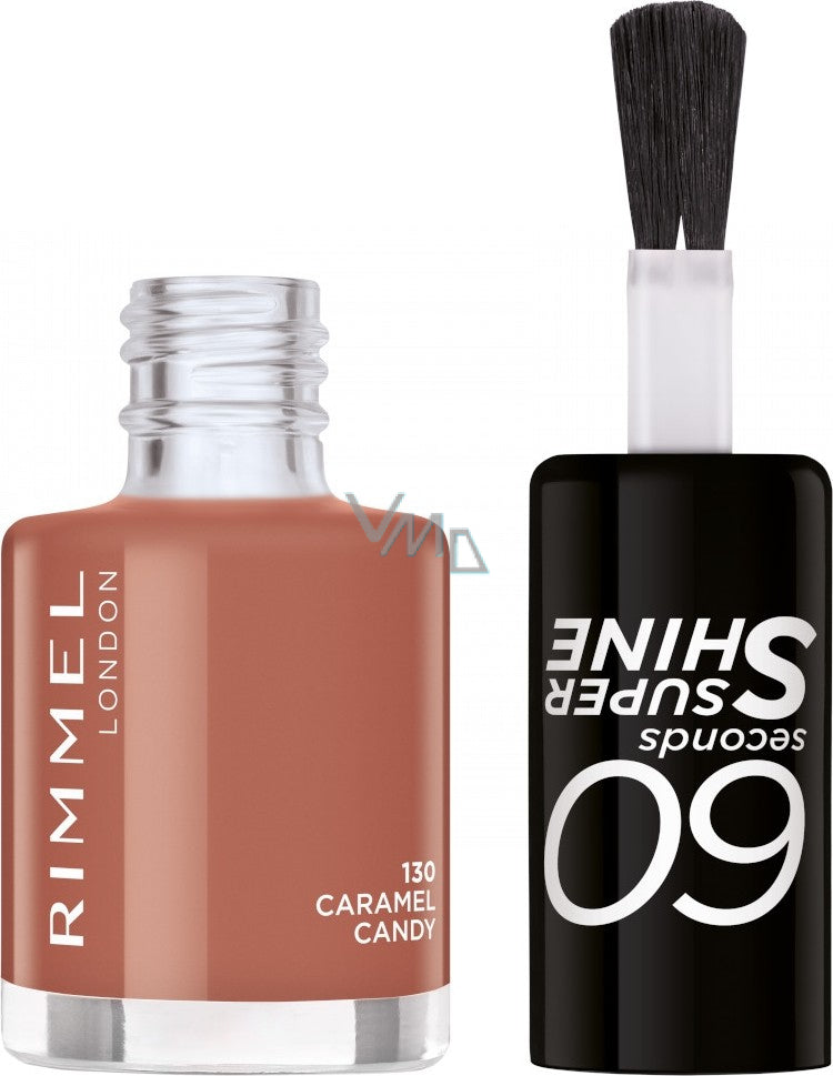 Rimmel London 60 Seconds Super Shine Nail Polish - 130 Caramel Candy 8ml