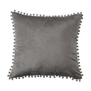 Pom Pom Cushion 45 x 45cm - Silver