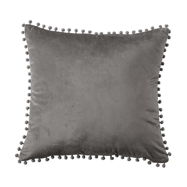 Pom Pom Cushion 45 x 45cm - Silver