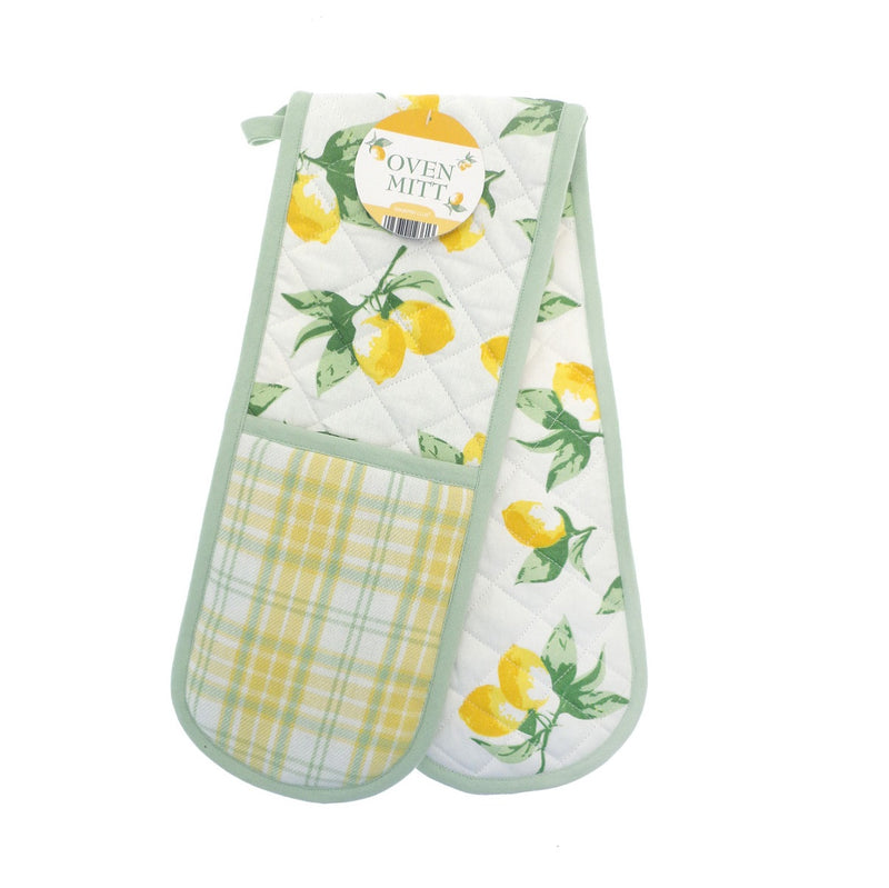 Country Club Novelty Design Double Oven Glove - Lemons