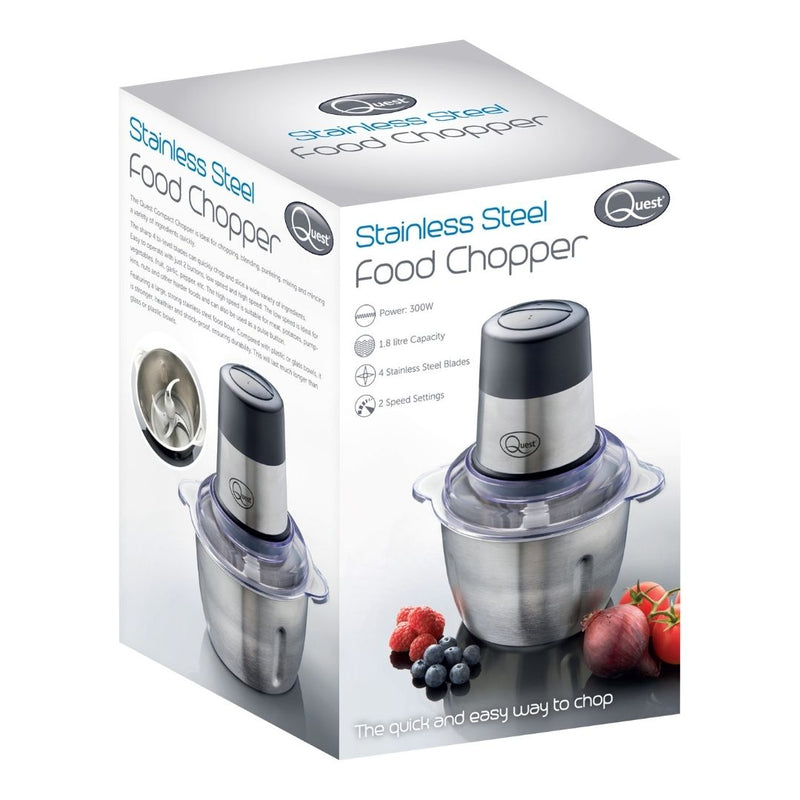 Quest Food Chopper 1.8L - Stainless Steel