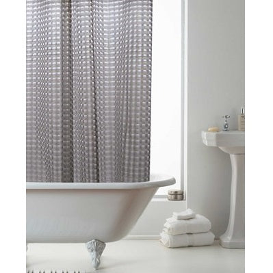 Country Club Shower Curtain - 3D Design Smoke Grey