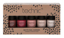 Technic Cosmetics - Set of 5 Nail Polishes Matte Nudes