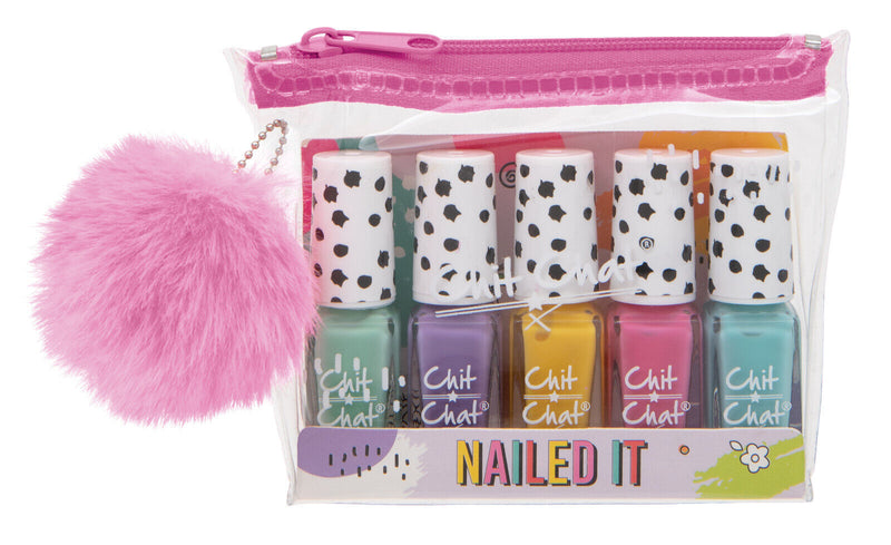 Chit Chat Nailed It Pastel Colours 5 x 4ml Nail Polish & Bag Gift Set