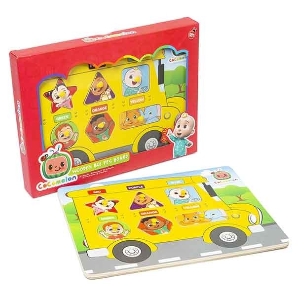 Cocomelon Wooden Peg Board Bus Puzzle