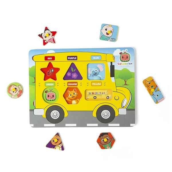 Cocomelon Wooden Peg Board Bus Puzzle