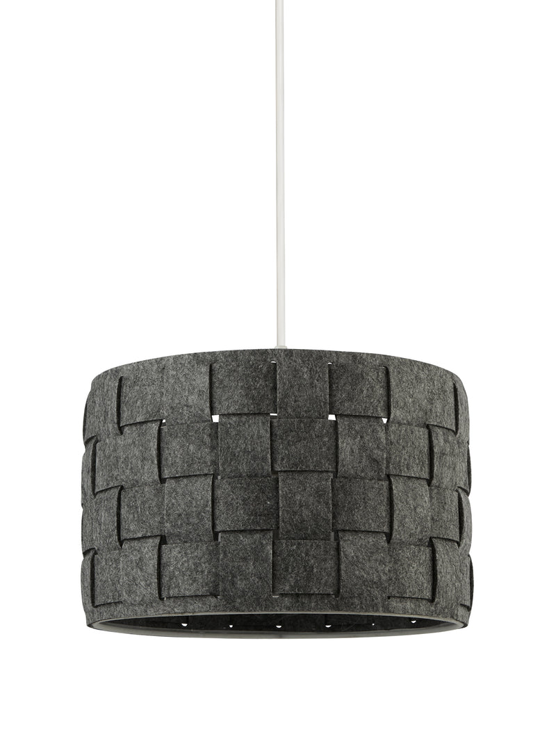 Light Shade with Felt Woven Shade - Grey