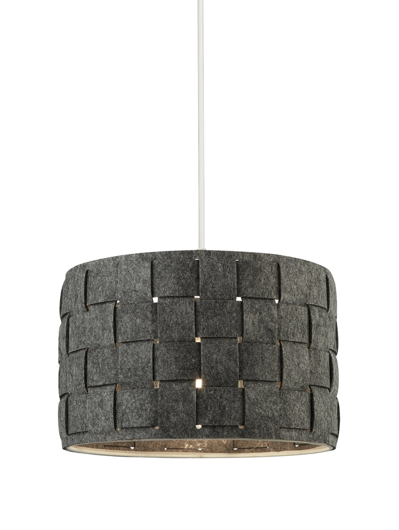 Light Shade with Felt Woven Shade - Grey
