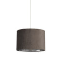 Easifit Light Shade in Grey Velvet with Silver Inner