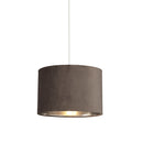 Easifit Light Shade in Grey Velvet with Silver Inner