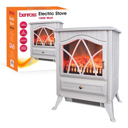 Benross Cast Iron Effect Electric Stove - White