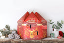 Advent Red Christmas Candle Advent Calendar- 17 Tealights and 6 Votives