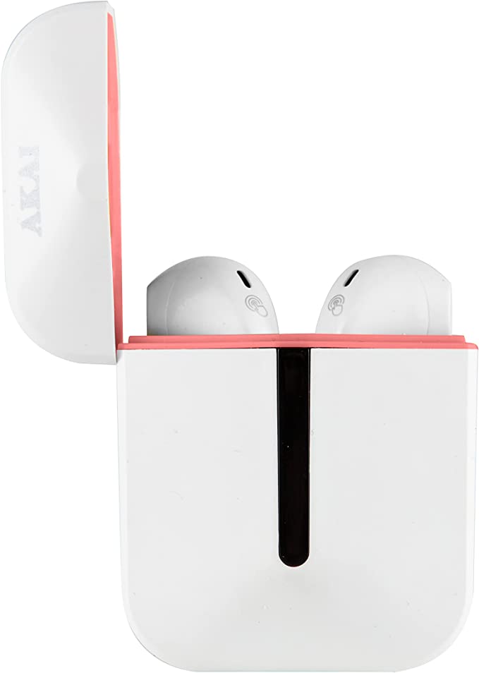 Akai Wireless Bluetooth Earbuds With Charging Case Coral
