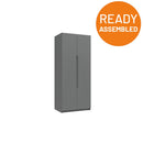 Balagio Ready Assembled Wardrobe with 2 Doors - Dusk Grey Gloss