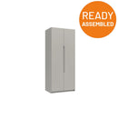 Balagio Ready Assembled Wardrobe with 2 Doors - Light Grey Gloss