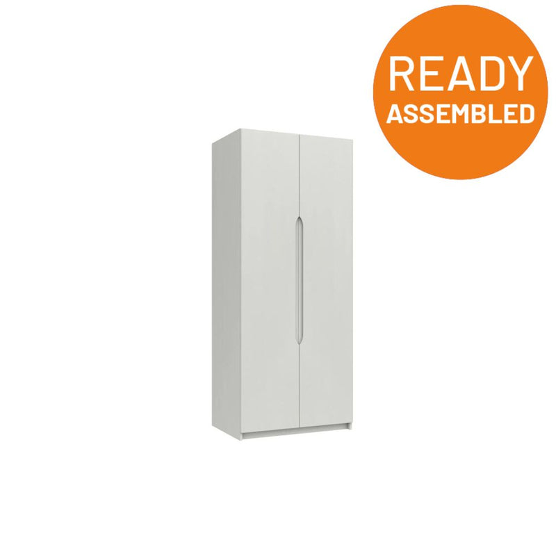 Balagio Ready Assembled Wardrobe with 2 Doors - White Gloss