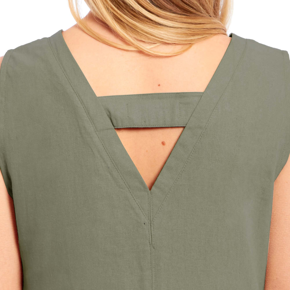 Ladies Linen Shift Dress - Khaki Ladies Linen Shift Dress - Khaki