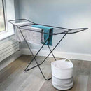 Kingfisher Folding Clothes Winged Airer - 18m Black