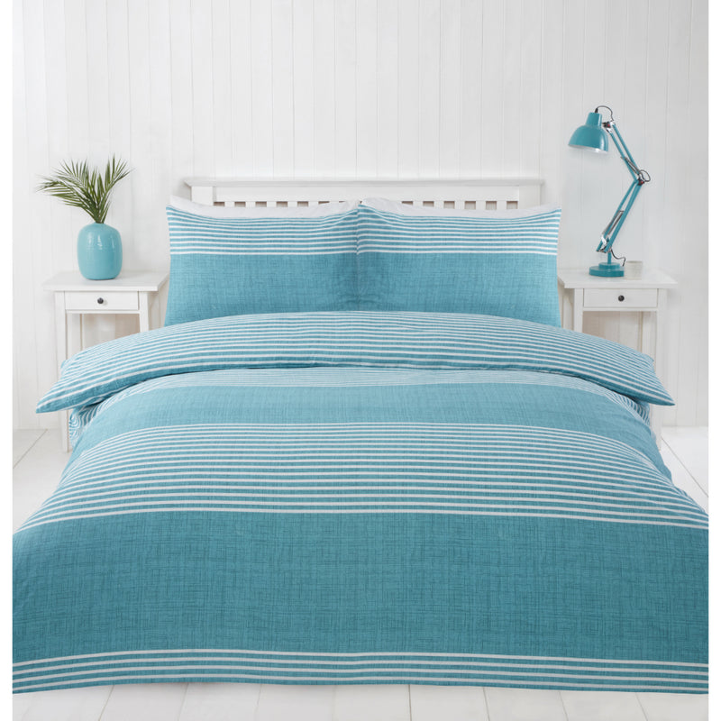 Lewis's Manhattan Duvet Set - Teal Blue