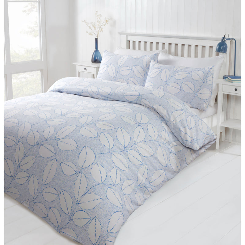 Lewis's Leaf Duvet Set - Blue