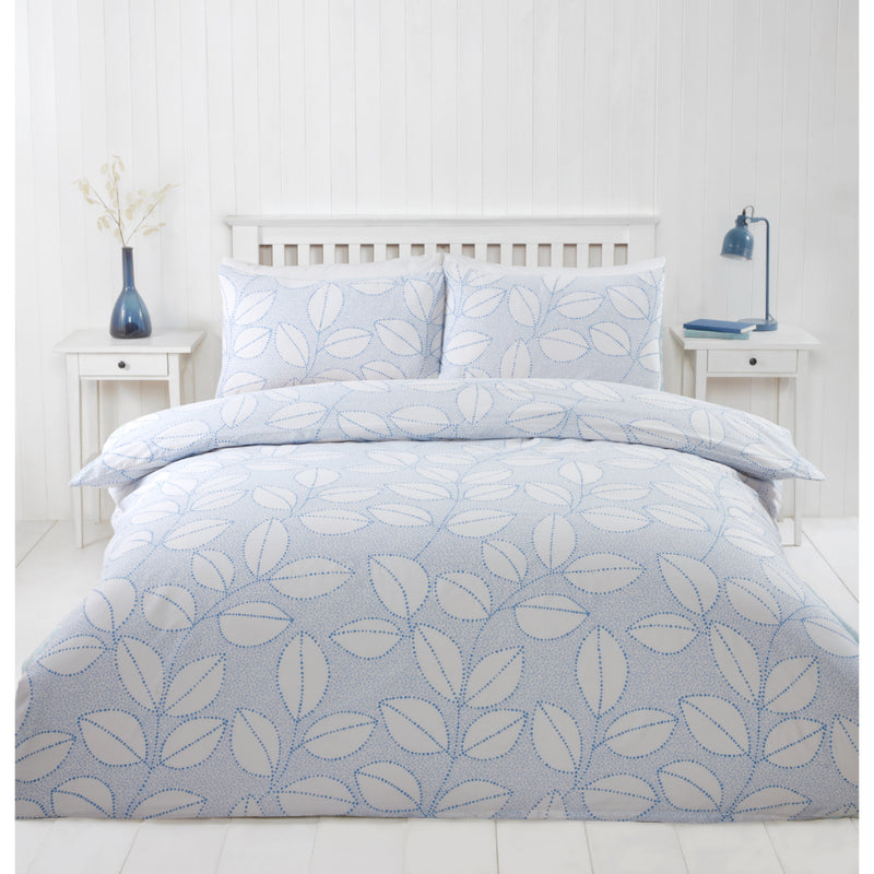 Lewis's Leaf Duvet Set - Blue