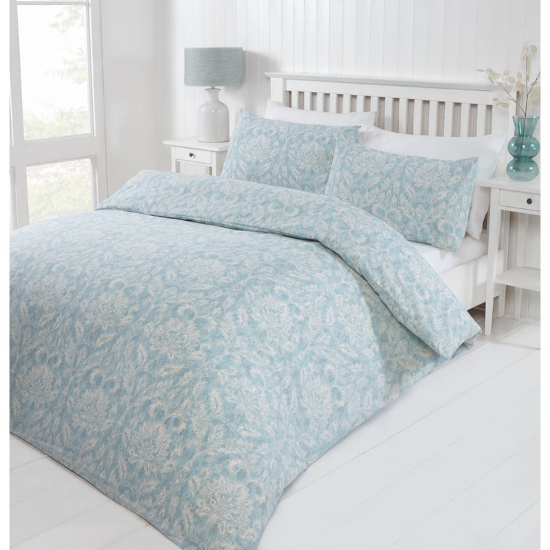 Lewis's Florence Duvet Set - Duck Egg Blue