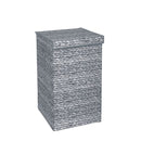 Country Club Laundry Hamper Hyacinth Design Deluxe 40x30x59cm - Grey