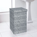 Country Club Laundry Hamper Hyacinth Design Deluxe 40x30x59cm - Grey