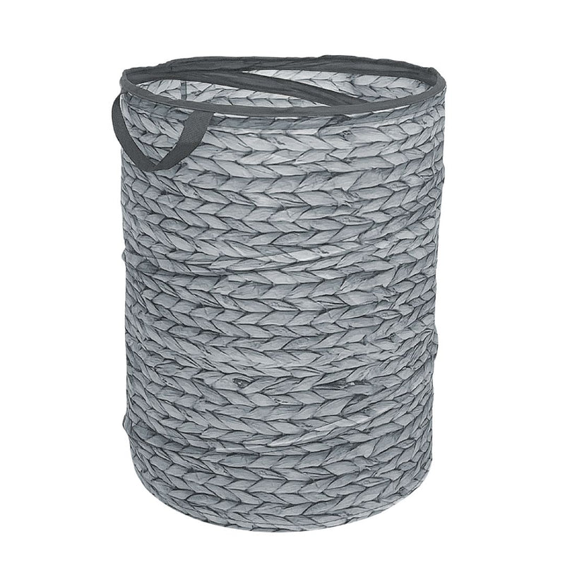 Country Club Laundry Bins Hyacinth Design Pop Up 34x34x44cm - Grey