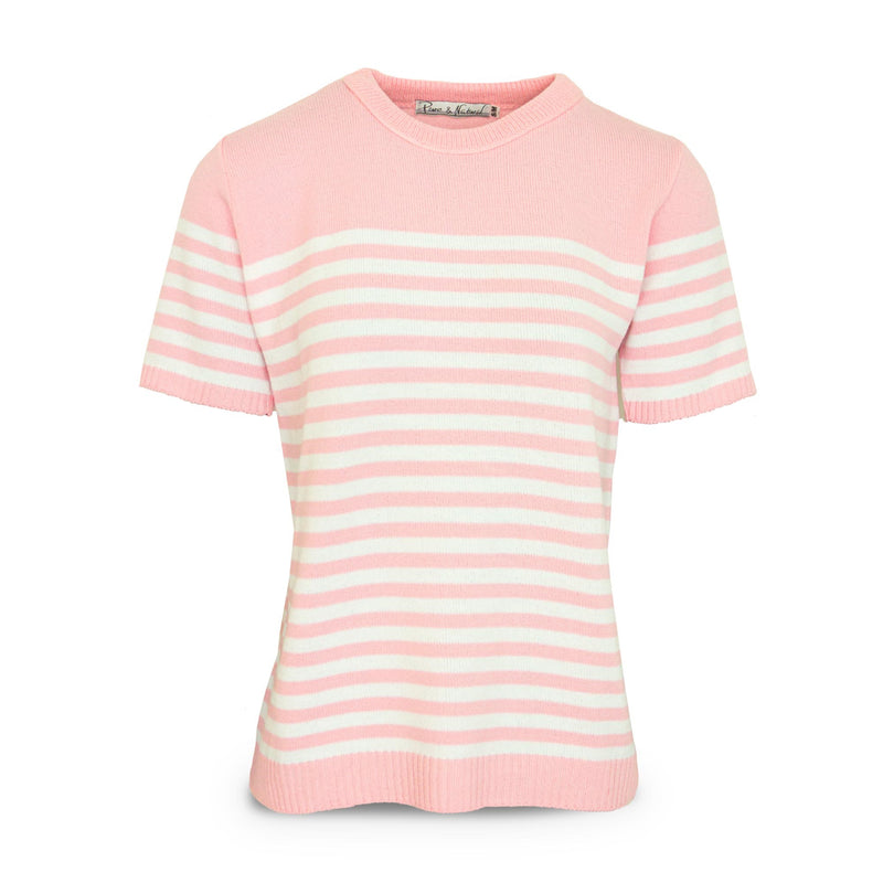 Ladies Stripe Sweater - Pink