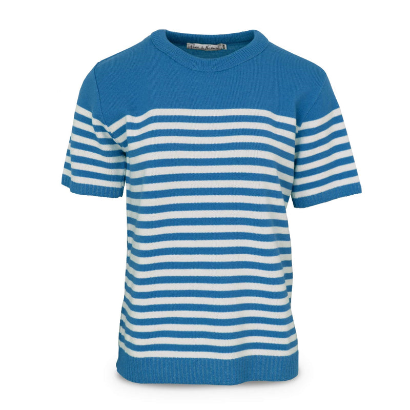 Ladies Stripe Sweater - Blue