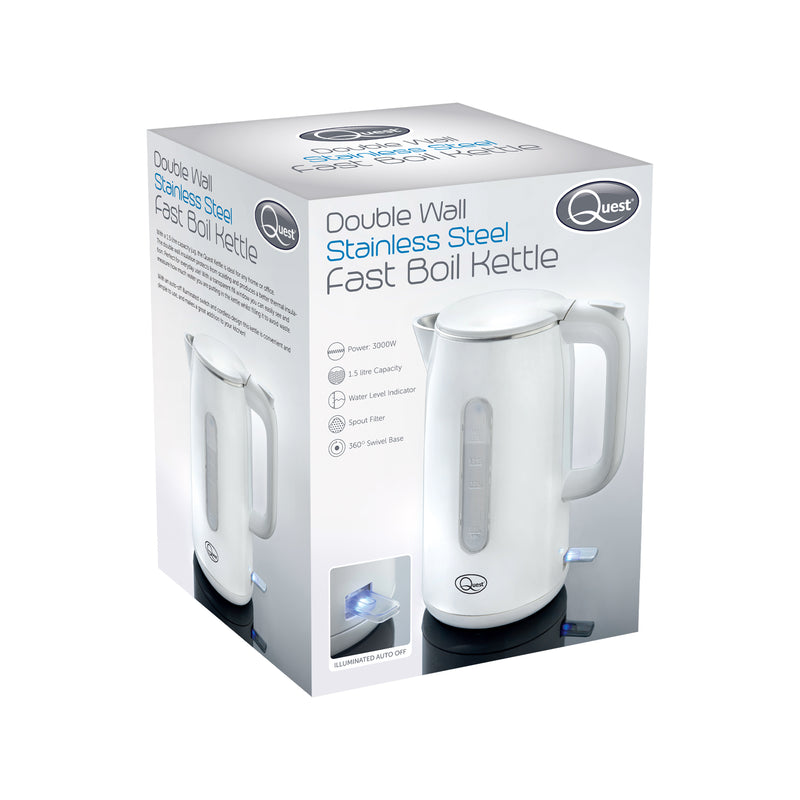 Quest Jug Kettle Litre Fast Boil White - Main Image