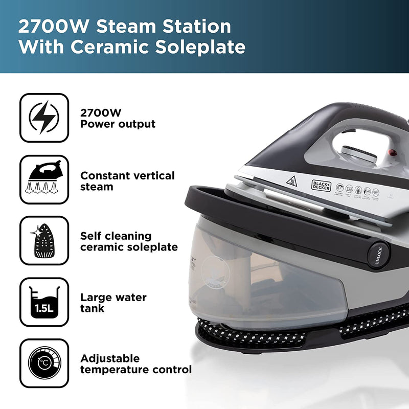 Black+Decker 2700w Steam Generator Iron