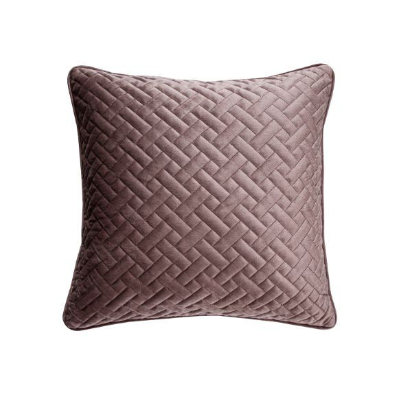 Velvet Quilted Cushion 45 x 45cm - Blush Pink