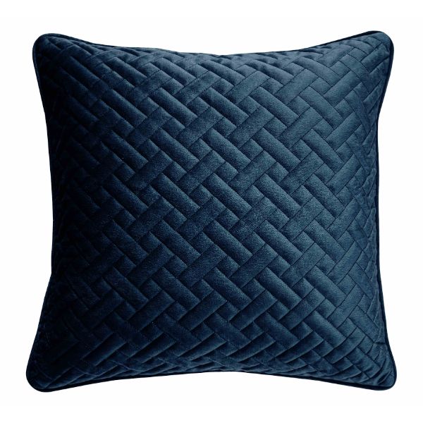 Velvet Quilted Cushion 45 x 45cm - Royal Blue