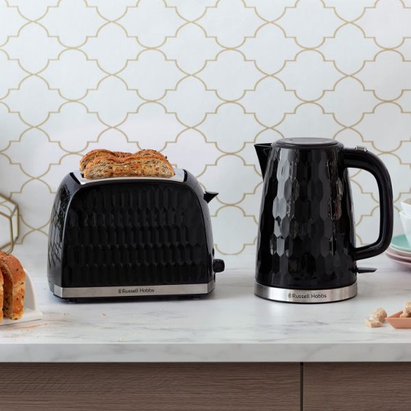 Russell Hobbs Honeycomb 1.7 Litre Textured Jug Kettle - Black